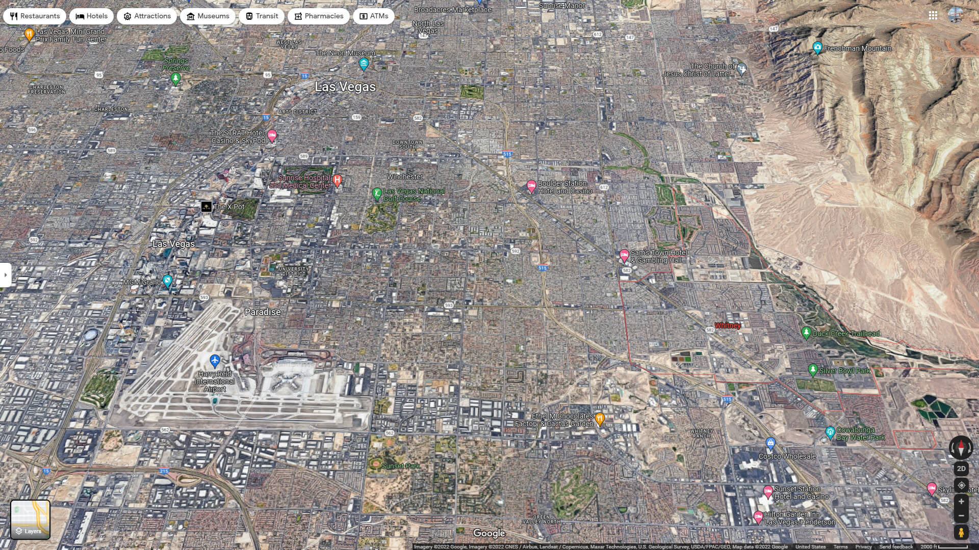 Whitney Aerial Map Nevada